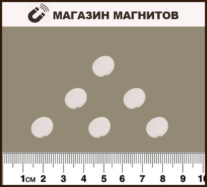 Неодимовый магнит: диск 10х1 мм