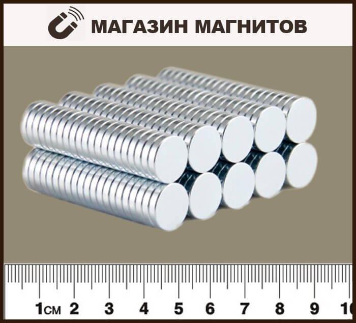 Неодимовый магнит: диск 12х2 мм