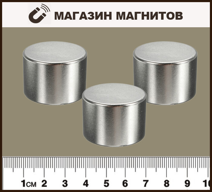 Неодимовый магнитный диск 30х30 мм
