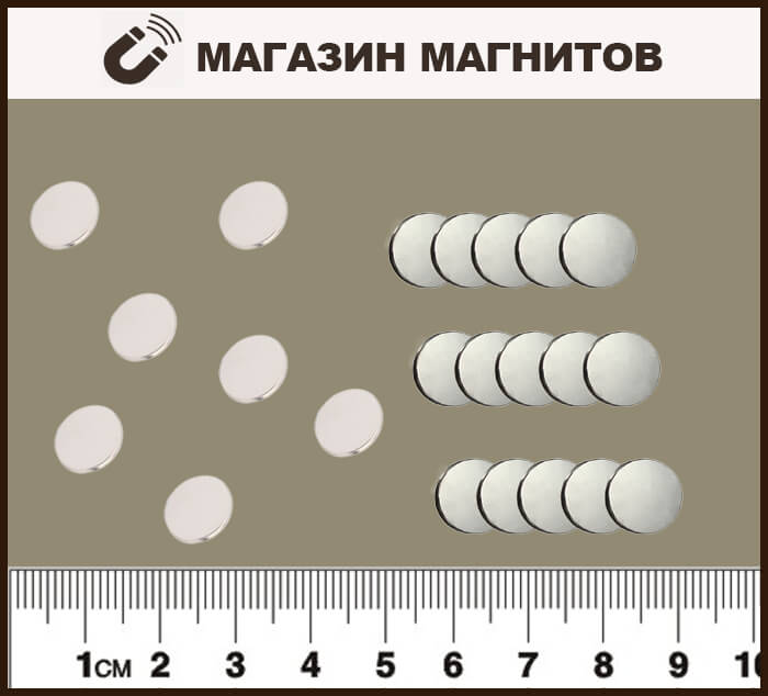Неодимовый магнит: диск 8х1 мм