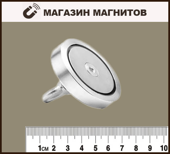 Поисковый односторонний магнит F100